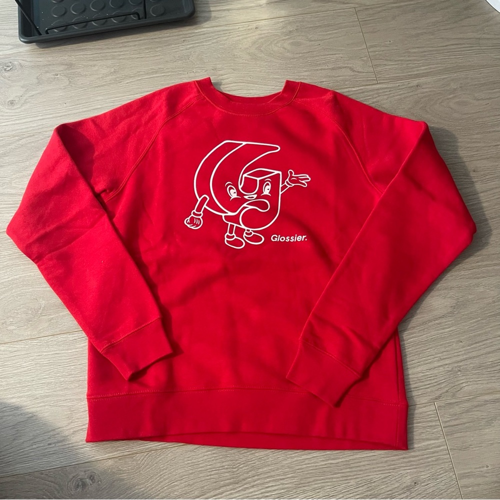 Glossier red G Pal crewneck sweatshirt - Picture 2 of 4